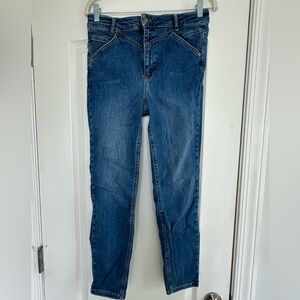 We The Free by Free People Womens Riley High Rise Back Seam Skinny Jean